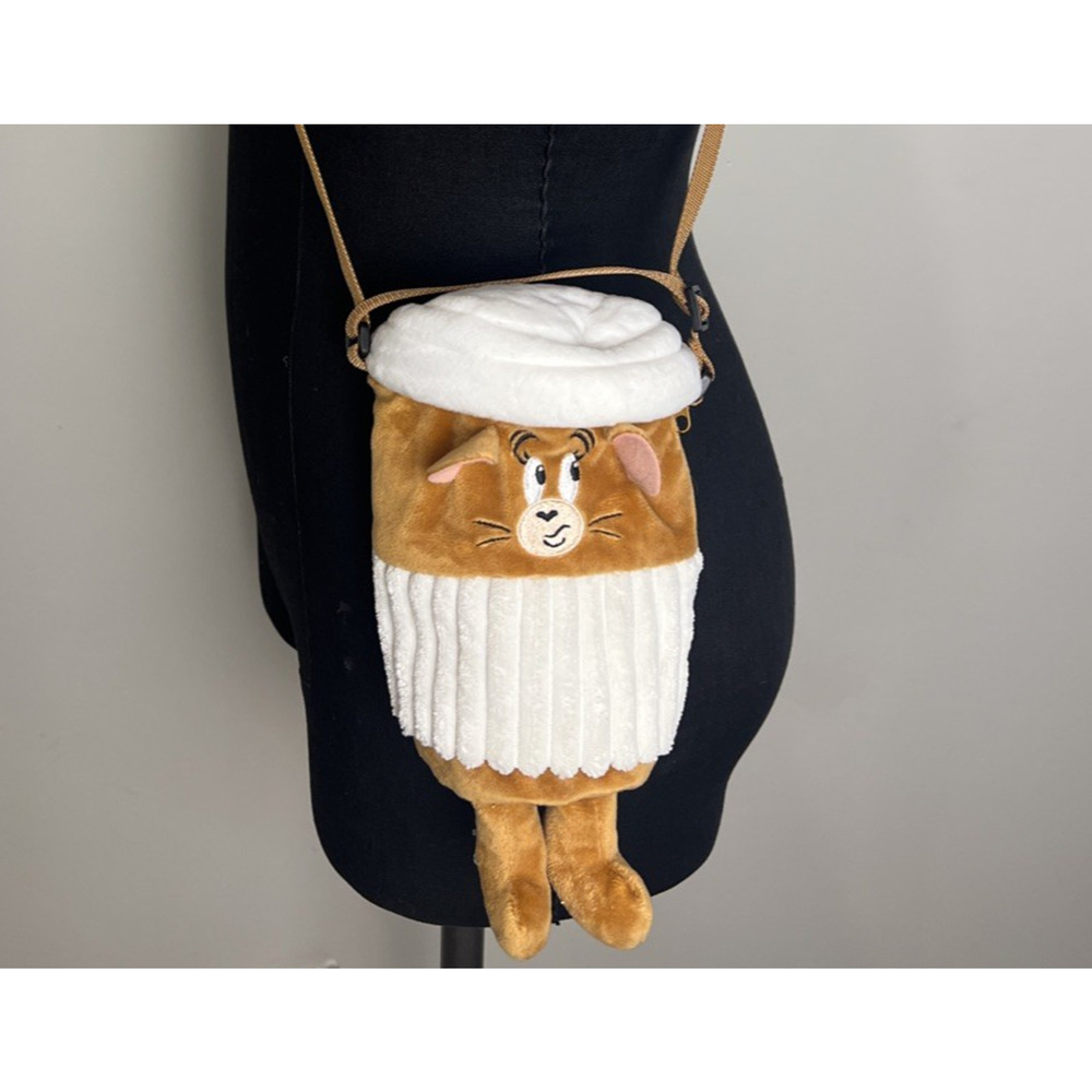 Tom‎ & Jerry Cartoon Coffee Cup Plush Crossbody Bag